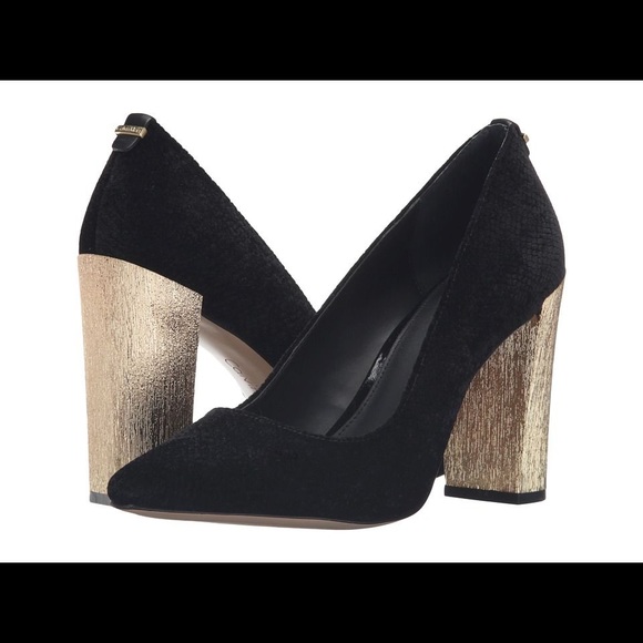 calvin klein gold pumps